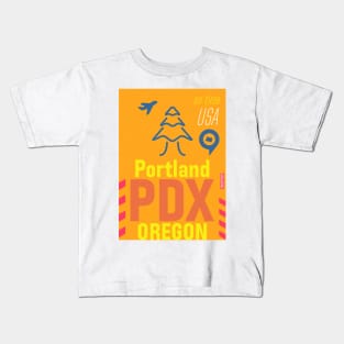 Oregon Portland PDX airport Kids T-Shirt